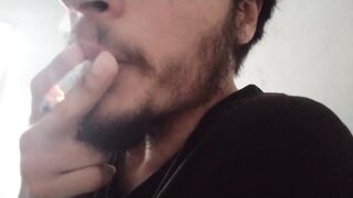 SPIT Turkish man close up on mouth ( smoking fetish and spit - 10 image