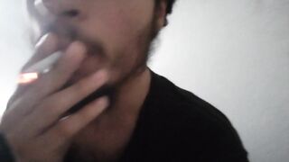 SPIT Turkish man close up on mouth ( smoking fetish and spit - 2 image