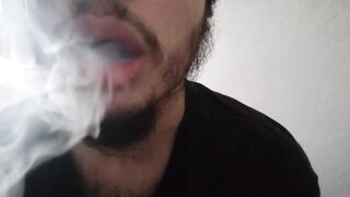 SPIT Turkish man close up on mouth ( smoking fetish and spit - 3 image