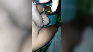 Disability guy cumshot with Eletro Teens device at night. - 8 image