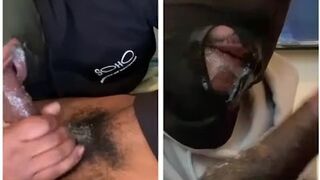 Swallowing Two BBCs Cumshot! 347-305-1524 - 1 image