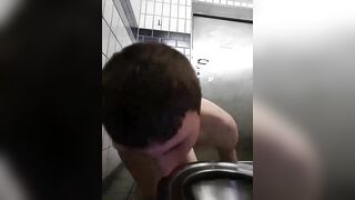 Twink fag licks multiple public toilets sissyfaggotbilly - 10 image