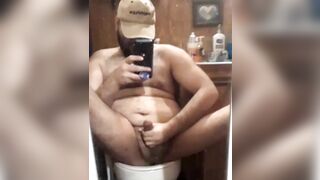 Viktor669 Hairy Latino Bear Cums on Friend's Toilet - 7 image