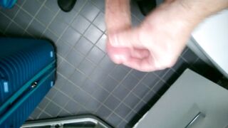 Cumshot in bathroom masturbation (Jerk Off) - 7 image