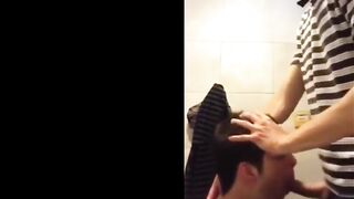 University Bathroom Face Fucking and Cum Swallowing - 7 image