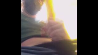 Horny Filipino Twink Jerking Off While Riding a Public Bus - 1 image