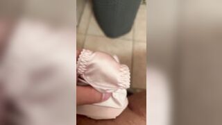 Jerking off in mother inlaws pissy pantys - 5 image