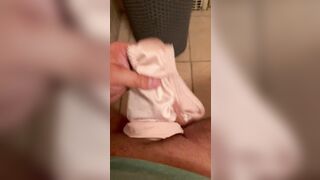 Jerking off in mother inlaws pissy pantys - 9 image