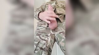 Uniform Jerk off and cum shot. - 3 image