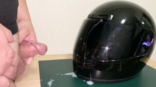 Small Penis Cumming On Helmet - Messy Cumshot - 10 image