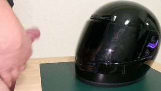 Small Penis Cumming On Helmet - Messy Cumshot - 2 image