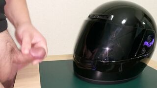 Small Penis Cumming On Helmet - Messy Cumshot - 4 image