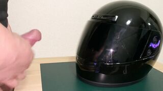 Small Penis Cumming On Helmet - Messy Cumshot - 5 image