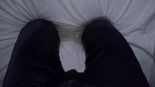 Piss Skinny Jeans on the Bed - 5 image