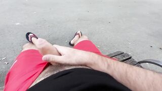 Chilling in park with a new buddy (some jerking, pissing, flashing) - 10 image