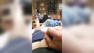 Big load of cum ends up on my stomach