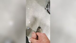 Blowing a big load of cum on the floor at work - 8 image