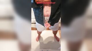 Master Ramon massages and jerks off his hot cock and his new black leather jacket - 2 image
