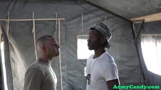 Military whiteboy barebacked outdoors w BBC - 2 image