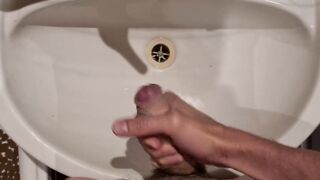 Quick morning masturbation before going to work with cum to the sink close up 4K - 8 image