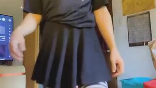 Femboy dances and flashes you with soft cute uncut cock - 7 image