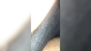 Playing with my cock in the car - trying not to get caught - 7 image