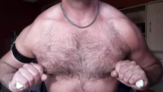 hairy pecs gay nipple pump - 3 image
