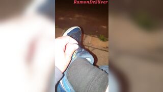 Master Ramon massages his totally sweaty, steaming, divine feet after a sporty run - 2 image