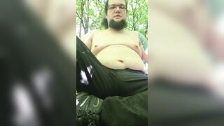 Chubby boy with smooth armpits fucks his ass in public - 4 image