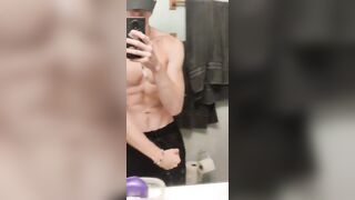 fit twink showing off in the mirror - 5 image