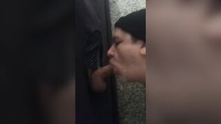 Gloryhole faggot vs straight's man mighty, big cut cock, loud manly orgasm! - 6 image