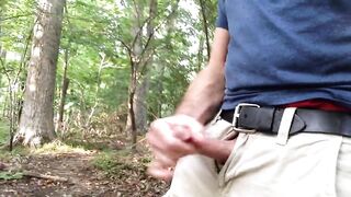 Jerking off in the forest - 9 image