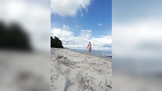 Woo - did he really cum on a public beach? - 6 image