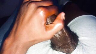 Jerking MY BIG BLACK UNCUT COCK WITH COCONUT OIL (SNIPPET) - 2 image