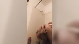 Sexy guy plays with himself in the shower - 8 image