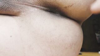 Japan teen fat boy showing big white ass and pucking for big black dildo.