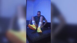 German Twink-Slut extends and open wide hungry Asshole(DP) in AirMax 90 and smelly white Socks - 3 image