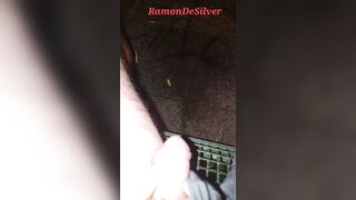 Master Ramon pisses off the park bench in his hot sexy sports shorts, totally awesome - 7 image