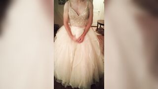 Wearing and cumming in newlywed bride's gorgeous poofy wedding gown - 8 image