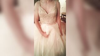 Wearing and cumming in newlywed bride's gorgeous poofy wedding gown - 9 image