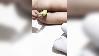 Hot boys ass destroyed by a big vegetable - 5 image