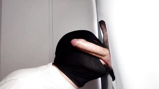 Married male returns to the gloryhole loaded with protein.