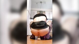 Sexy Crossdresser Fucks Own Ass with Dildo and Shoots Big Cum Load - 4 image