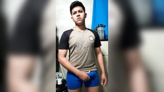 Latino boy masturbates in his room - 3 image