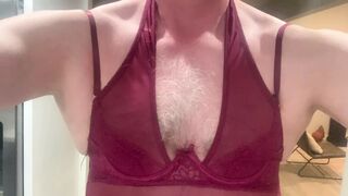 Jerking off in step daughter see through Teddy with butt plug - 1 image