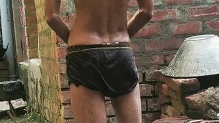 Indian Boy Bathing and Washing And Showing Cock - 3 image