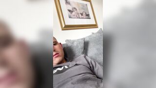 German twink boy jerks off his smegma penis and licks his cheese until he cums (Show my sexy feet) - 3 image