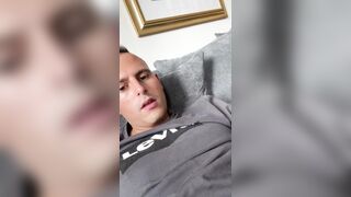 German twink boy jerks off his smegma penis and licks his cheese until he cums (Show my sexy feet) - 5 image