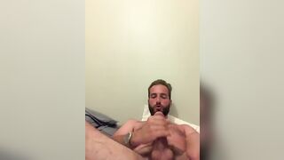 Mathotfrench cums on his chest and his beard - 7 image