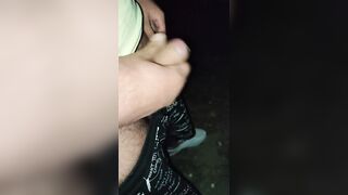 Outdoor jerking amd cuming in the woods - caught by a passing cars - 6 image